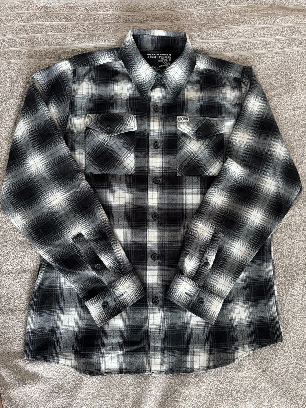 DIXXON Men's Black & White Plaid Flannel Shirt- The Imperial